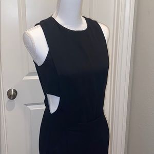 A.L.C. Cutout black fitted midi dress.